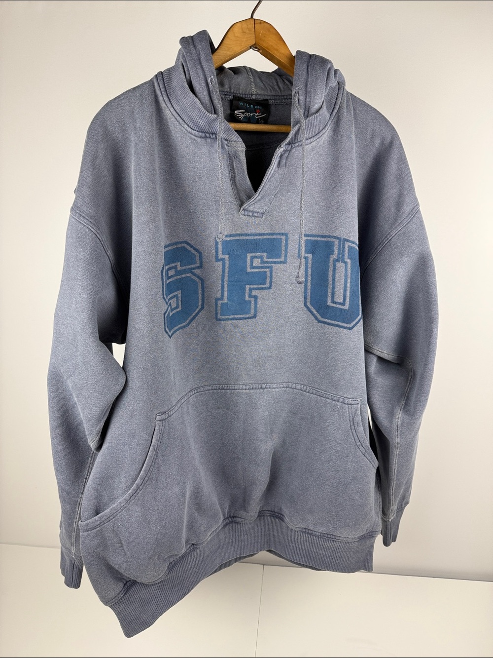 Vintage Wilson Simon Frazier  University Washed Light Blue Pullover Hoodie